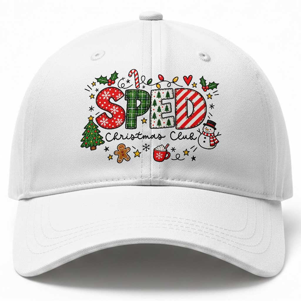 Special Education Teacher Holiday Gift Baseball Cap SPED Christmas Club