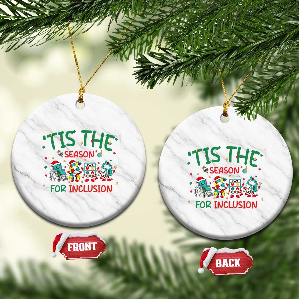 Christmas Special Education Autism Support Gift Ceramic Ornament Tis The Season For Inclusion