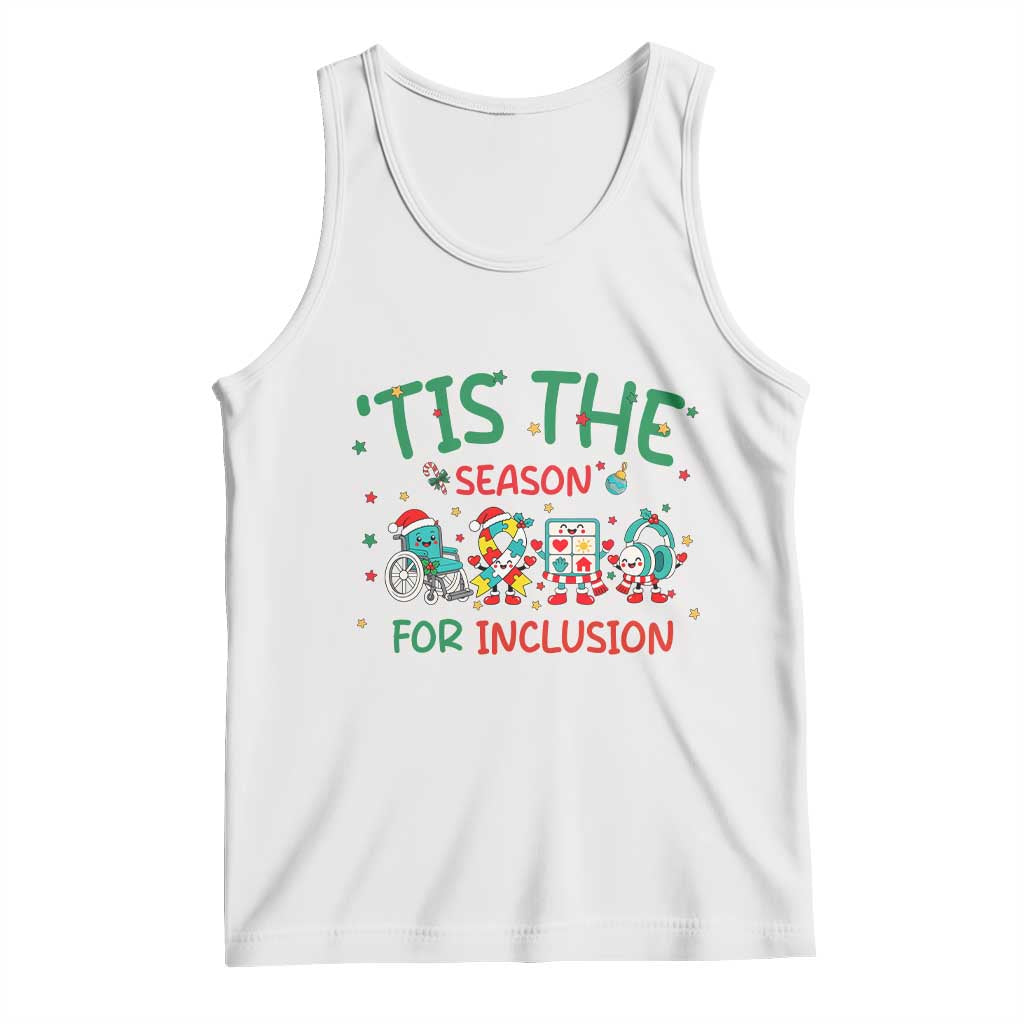 Christmas Special Education Autism Support Gift Tank Top Tis The Season For Inclusion