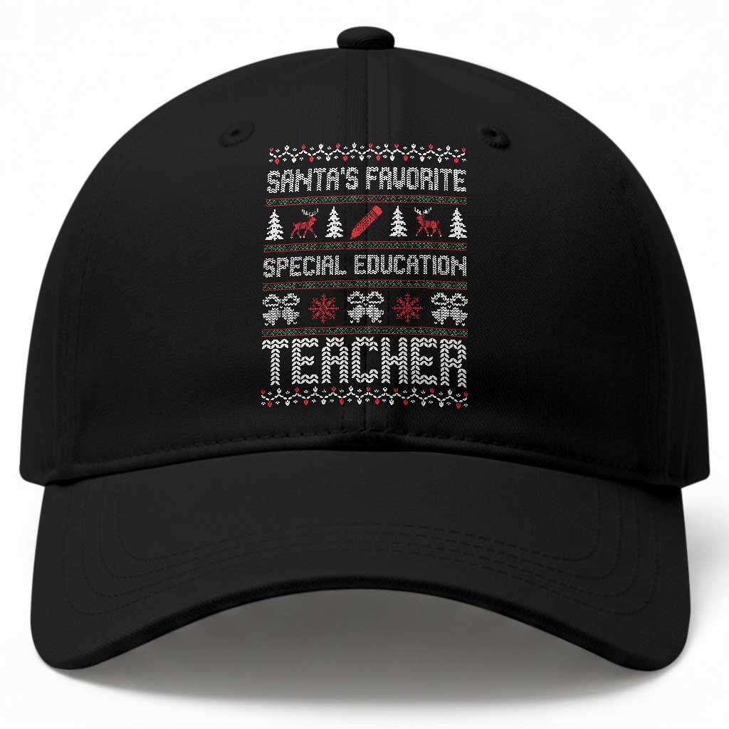 Santas Favorite Special Education Teacher Baseball Cap Christmas Educator Holiday Gift
