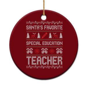 Santas Favorite Special Education Teacher Ceramic Ornament Christmas Educator Holiday Gift