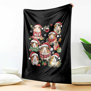 Funny Santa Cavy Squad Throw Blanket Christmas Guinea Pig Gift TS12 Print Your Wear