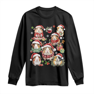 Funny Santa Cavy Squad Long Sleeve Shirt Christmas Guinea Pig Gift TS12 Black Print Your Wear