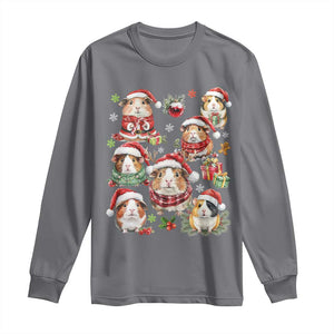 Funny Santa Cavy Squad Long Sleeve Shirt Christmas Guinea Pig Gift TS12 Charcoal Print Your Wear