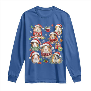 Funny Santa Cavy Squad Long Sleeve Shirt Christmas Guinea Pig Gift TS12 Royal Blue Print Your Wear