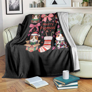 Merry Pigmas Throw Blanket Funny Guinea Pig Cavy Lover Holiday Gift TS12 Print Your Wear