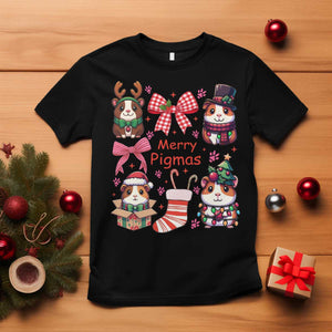Merry Pigmas T Shirt Funny Guinea Pig Cavy Lover Holiday Gift TS12 Black Print Your Wear