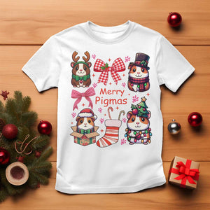Merry Pigmas T Shirt Funny Guinea Pig Cavy Lover Holiday Gift TS12 White Print Your Wear