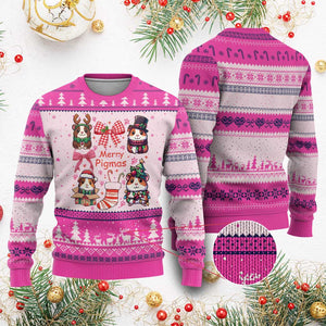 Merry Pigmas Ugly Christmas Sweater Funny Guinea Pig Cavy Lover Holiday Gift TS12 Hot Pink Print Your Wear
