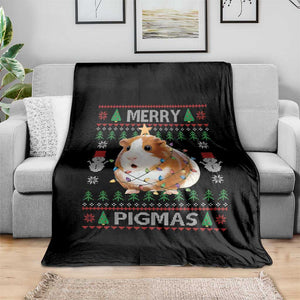 Merry Pigmas Ugly Christmas Throw Blanket Guinea Pig Lover TS12 Print Your Wear