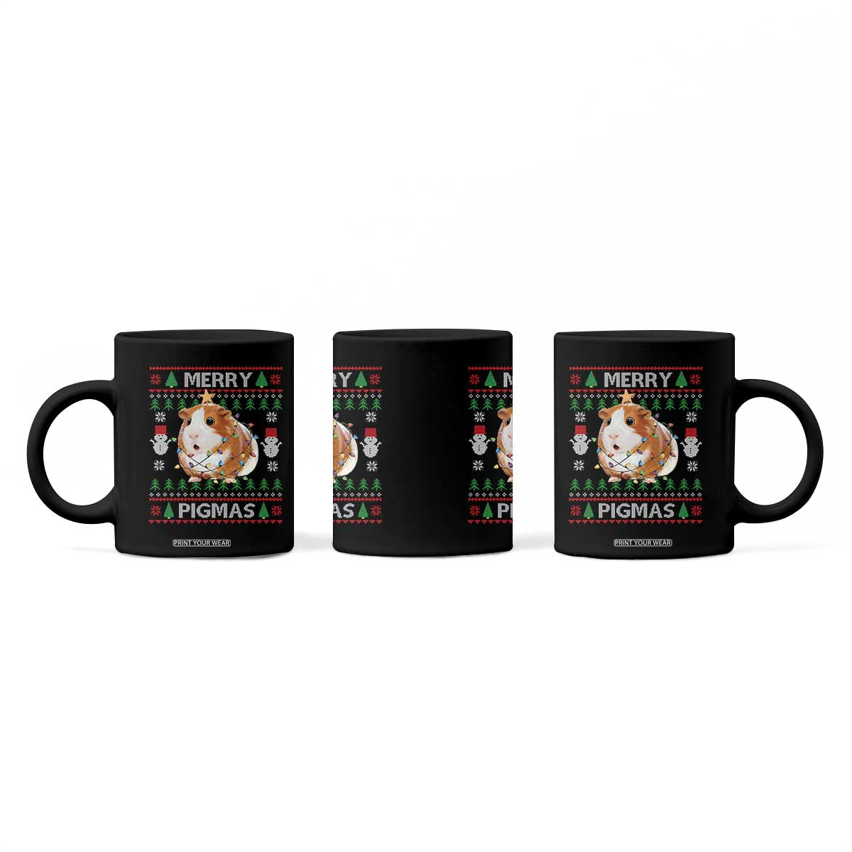 Merry Pigmas Ugly Christmas Coffee Mug Guinea Pig Lover TS12 Print Your Wear
