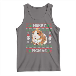 Merry Pigmas Ugly Christmas Tank Top Guinea Pig Lover TS12 Deep Heather Print Your Wear