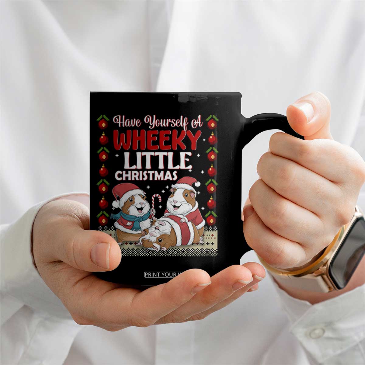 Have Yourself A Wheeky Little Christmas Coffee Mug Funny Guinea Pig Lover TS12 Print Your Wear