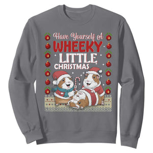 Have Yourself A Wheeky Little Christmas Sweatshirt Funny Guinea Pig Lover TS12 Charcoal Print Your Wear