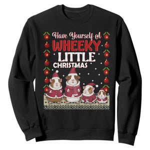 Christmas Guinea Pig Lover Sweatshirt Have Yourself A Wheeky Little TS12 Black Print Your Wear