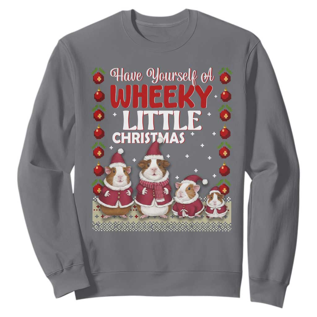 Christmas Guinea Pig Lover Sweatshirt Have Yourself A Wheeky Little TS12 Charcoal Print Your Wear