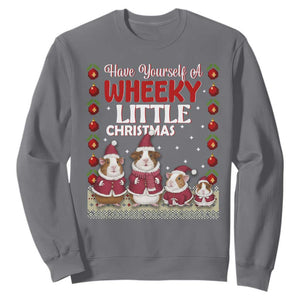 Christmas Guinea Pig Lover Sweatshirt Have Yourself A Wheeky Little TS12 Charcoal Print Your Wear