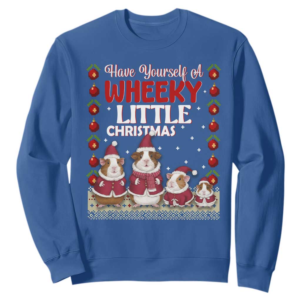 Christmas Guinea Pig Lover Sweatshirt Have Yourself A Wheeky Little TS12 Royal Blue Print Your Wear