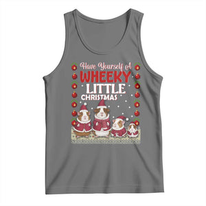 Christmas Guinea Pig Lover Tank Top Have Yourself A Wheeky Little TS12 Black Heather Print Your Wear