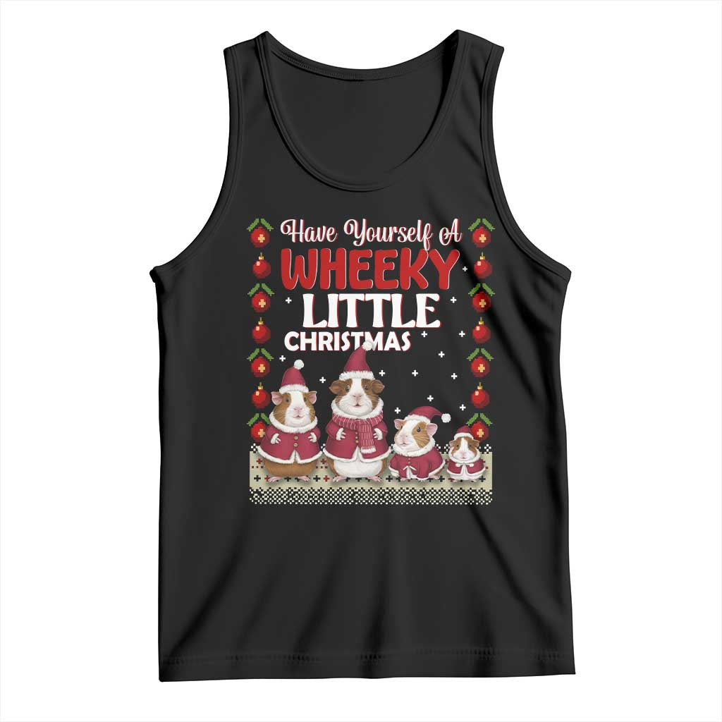 Christmas Guinea Pig Lover Tank Top Have Yourself A Wheeky Little TS12 Black Print Your Wear