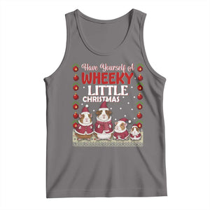 Christmas Guinea Pig Lover Tank Top Have Yourself A Wheeky Little TS12 Deep Heather Print Your Wear