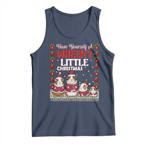 Christmas Guinea Pig Lover Tank Top Have Yourself A Wheeky Little TS12 Navy Print Your Wear