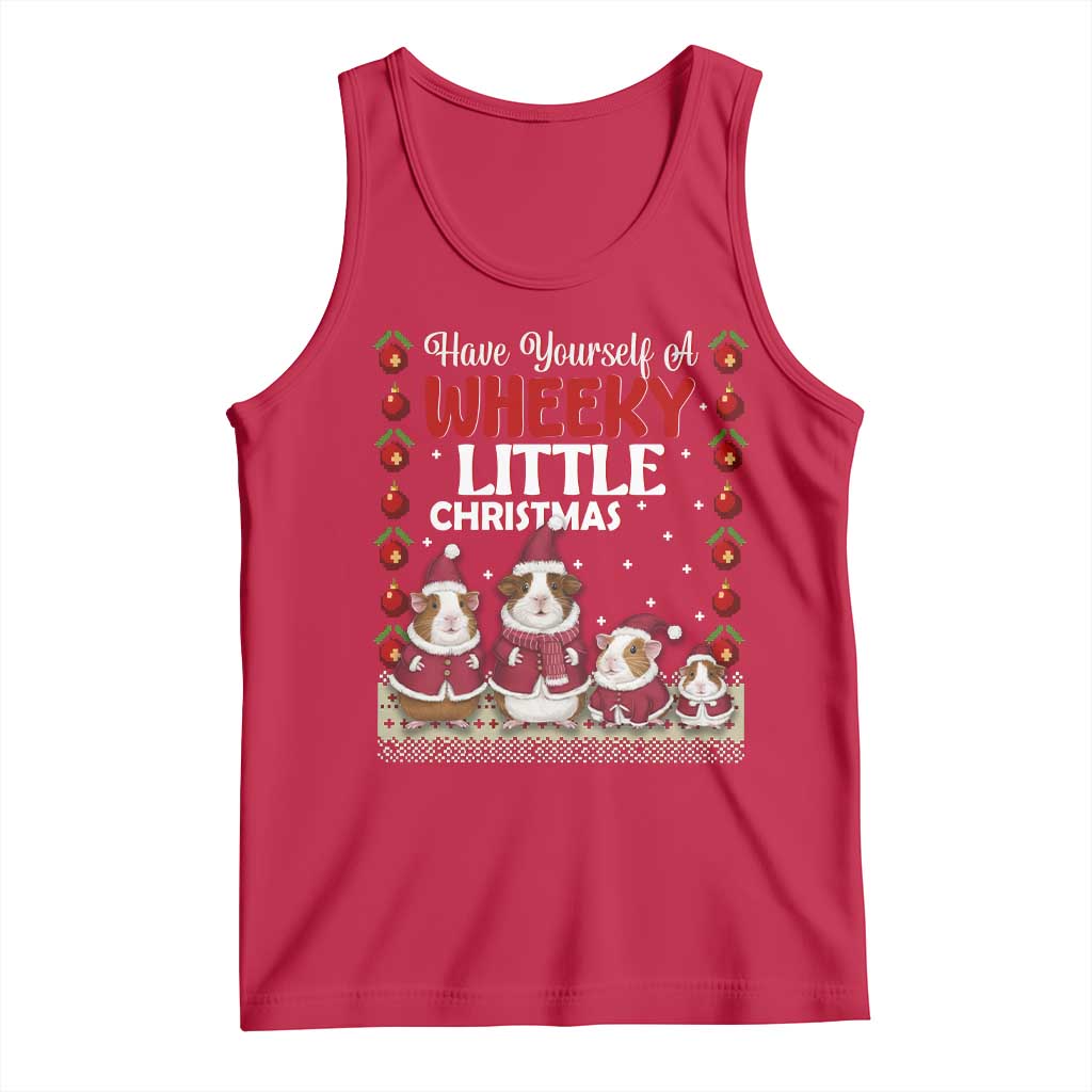 Christmas Guinea Pig Lover Tank Top Have Yourself A Wheeky Little TS12 Red Print Your Wear