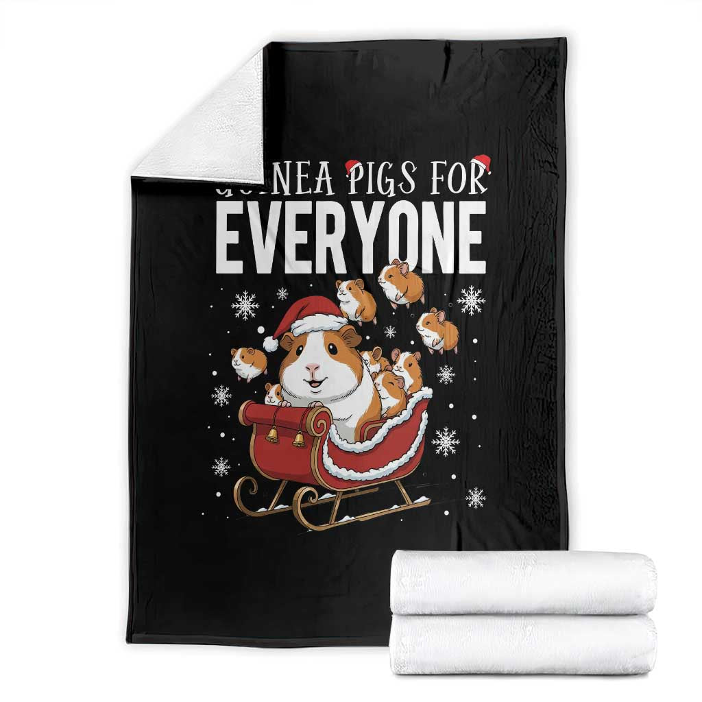 Christmas Guinea Pigs For Everyone Throw Blanket Funny Cavy Lover Gift TS12 Black Print Your Wear