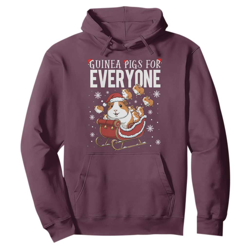 Christmas Guinea Pigs For Everyone Hoodie Funny Cavy Lover Gift TS12 Maroon Print Your Wear