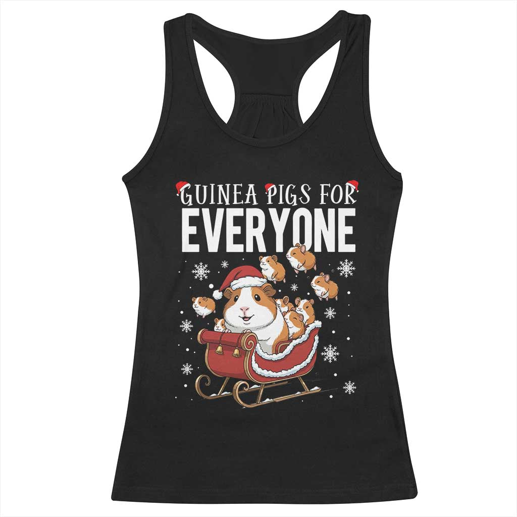Christmas Guinea Pigs For Everyone Racerback Tank Top Funny Cavy Lover Gift TS12 Black Print Your Wear