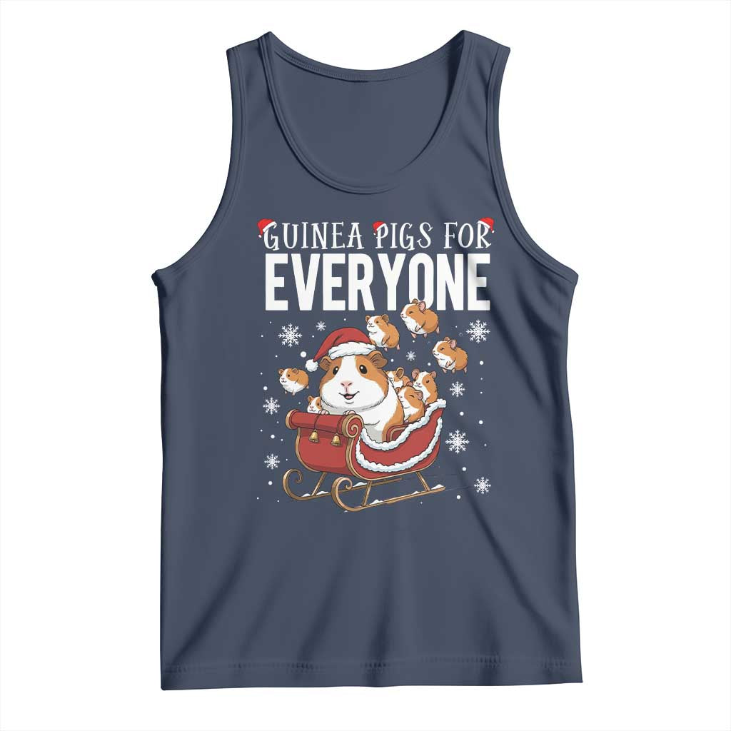 Christmas Guinea Pigs For Everyone Tank Top Funny Cavy Lover Gift TS12 Navy Print Your Wear
