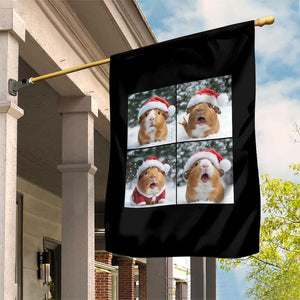 Funny Guinea Pig With Santa Hat Photobooth Garden Flag Christmas Gift TS12 Print Your Wear