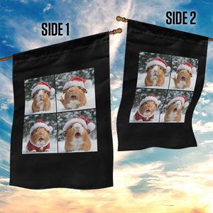 Funny Guinea Pig With Santa Hat Photobooth Garden Flag Christmas Gift TS12 Print Your Wear