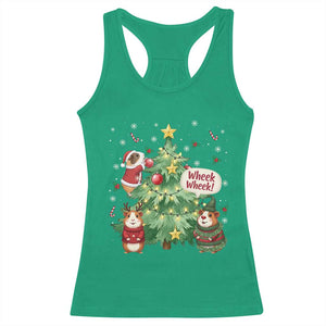 Wheek Wheek Guinea Pig Christmas Outfit Racerback Tank Top Cavy Lover Gift TS12 Irish Green Print Your Wear