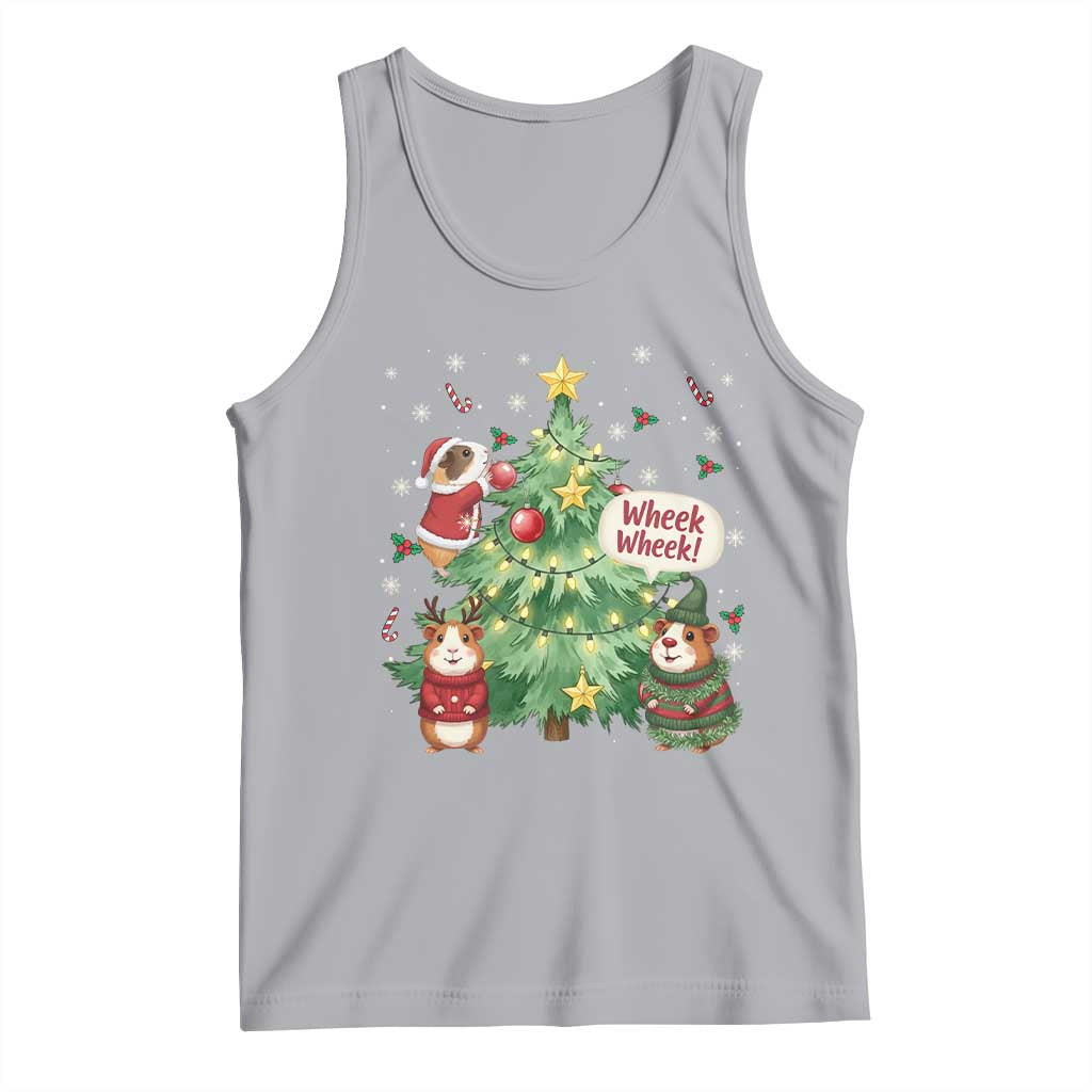 Wheek Wheek Guinea Pig Christmas Outfit Tank Top Cavy Lover Gift TS12 Athletic Heather Print Your Wear