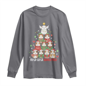 Fa La La La Guinea Pigs Long Sleeve Shirt Funny Christmas Cavy Lover Gift TS12 Charcoal Print Your Wear