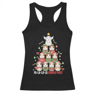 Fa La La La Guinea Pigs Racerback Tank Top Funny Christmas Cavy Lover Gift TS12 Black Print Your Wear