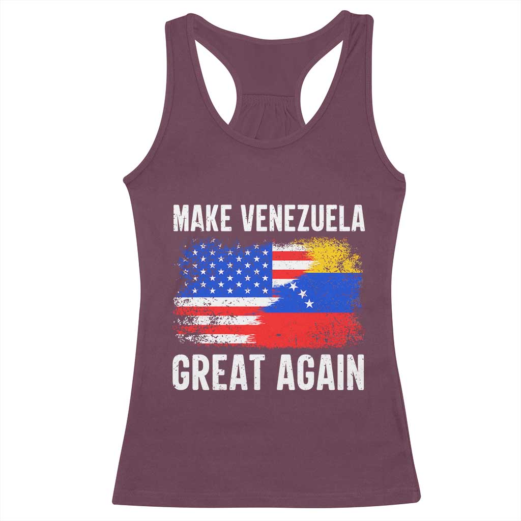 Make Venezuela Great Again Racerback Tank Top Political Gift TS12 Maroon Print Your Wear