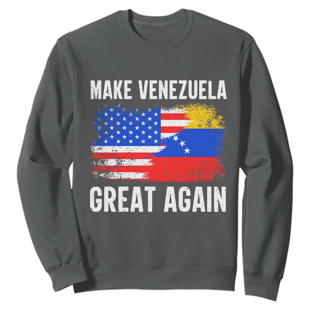 Make Venezuela Great Again Sweatshirt Political Gift TS12 Dark Heather Print Your Wear