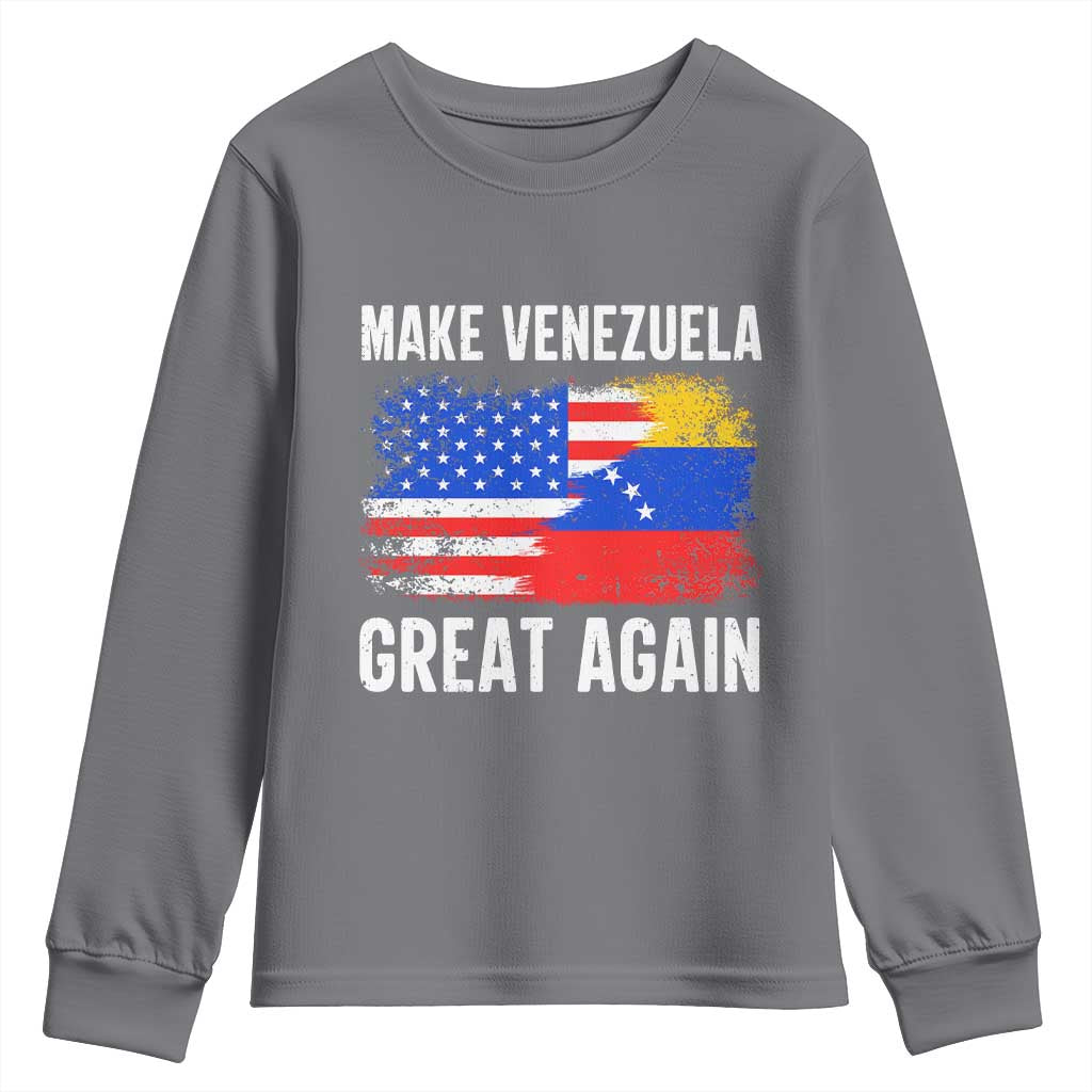 Make Venezuela Great Again Youth Sweatshirt Political Gift TS12 Charcoal Print Your Wear