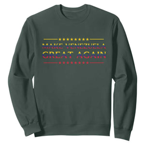 International Venezuela Gifts Sweatshirt Make Venezuela Great Again TS12 Dark Forest Green Print Your Wear