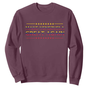 International Venezuela Gifts Sweatshirt Make Venezuela Great Again TS12 Maroon Print Your Wear