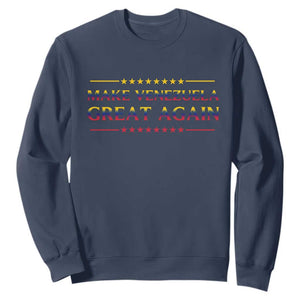 International Venezuela Gifts Sweatshirt Make Venezuela Great Again TS12 Navy Print Your Wear