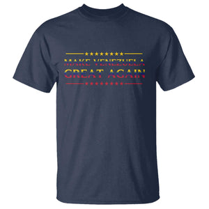 International Venezuela Gifts T Shirt Make Venezuela Great Again TS12 Navy Print Your Wear