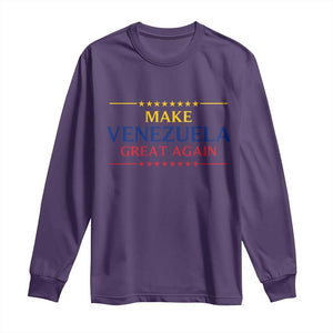 Venezuela Libre Long Sleeve Shirt Make Venezuela Great Again TS12 Purple Print Your Wear