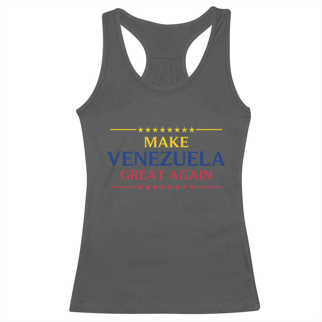 Venezuela Libre Racerback Tank Top Make Venezuela Great Again TS12 Dark Heather Print Your Wear