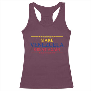 Venezuela Libre Racerback Tank Top Make Venezuela Great Again TS12 Maroon Print Your Wear
