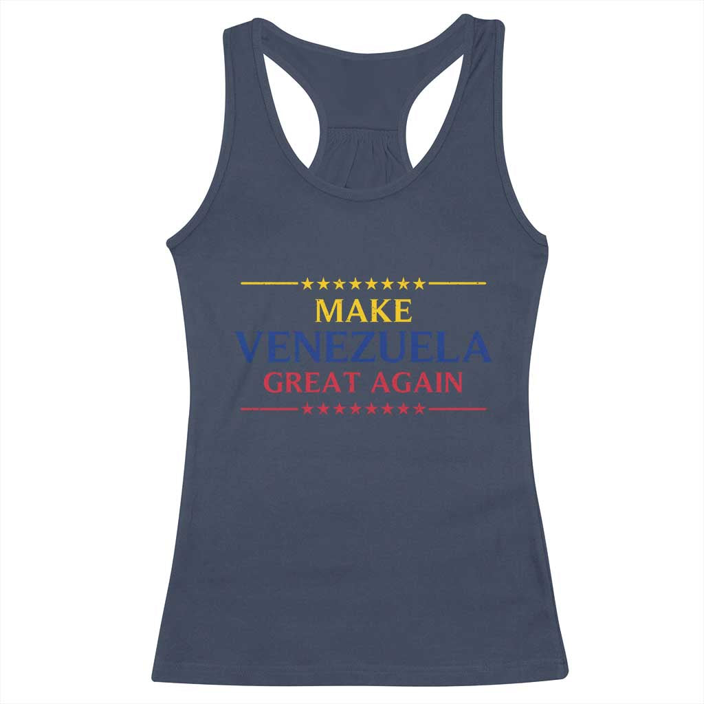 Venezuela Libre Racerback Tank Top Make Venezuela Great Again TS12 Navy Print Your Wear