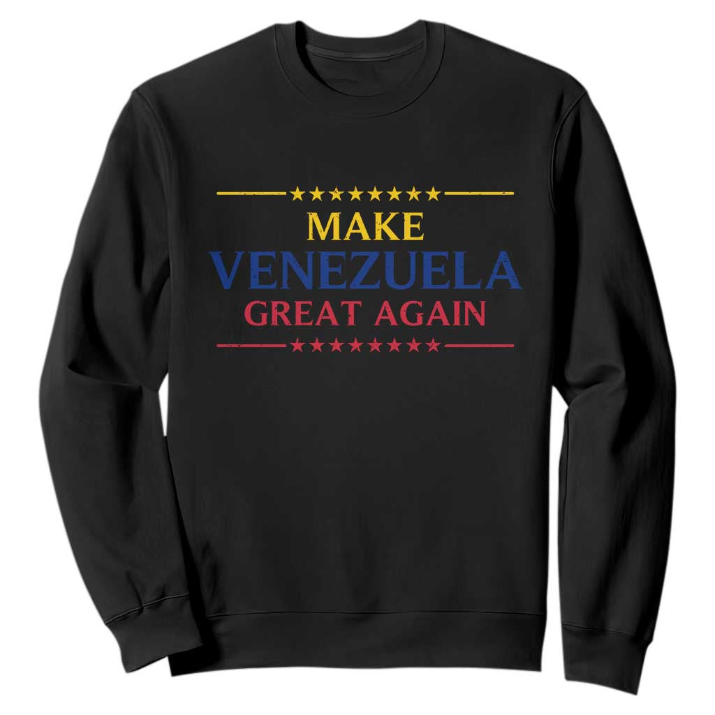Venezuela Libre Sweatshirt Make Venezuela Great Again TS12 Black Print Your Wear