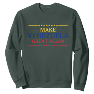 Venezuela Libre Sweatshirt Make Venezuela Great Again TS12 Dark Forest Green Print Your Wear